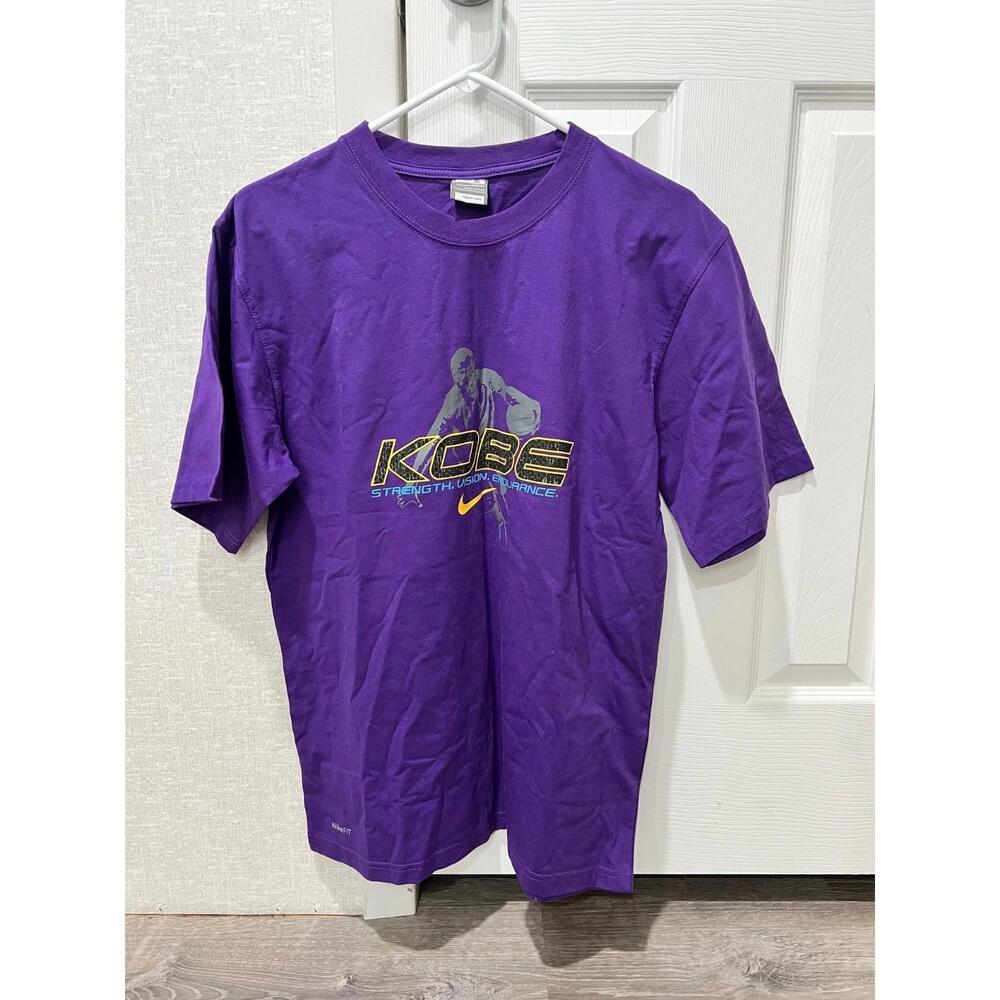 Fit Dry Kobe Mamba Strength Vision Endurance Purple Short Sleeve T Shirt